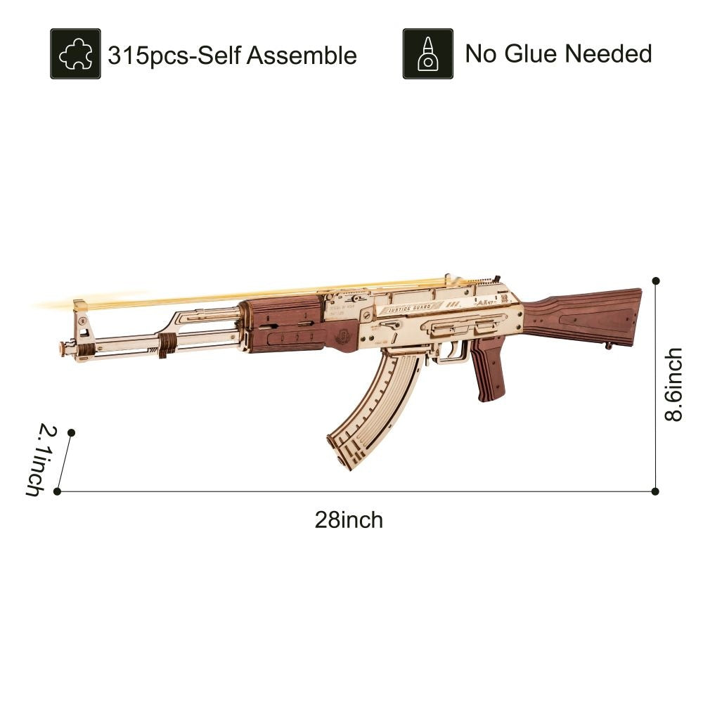 AK-47 Wooden Puzzle Gun Gift for Boys