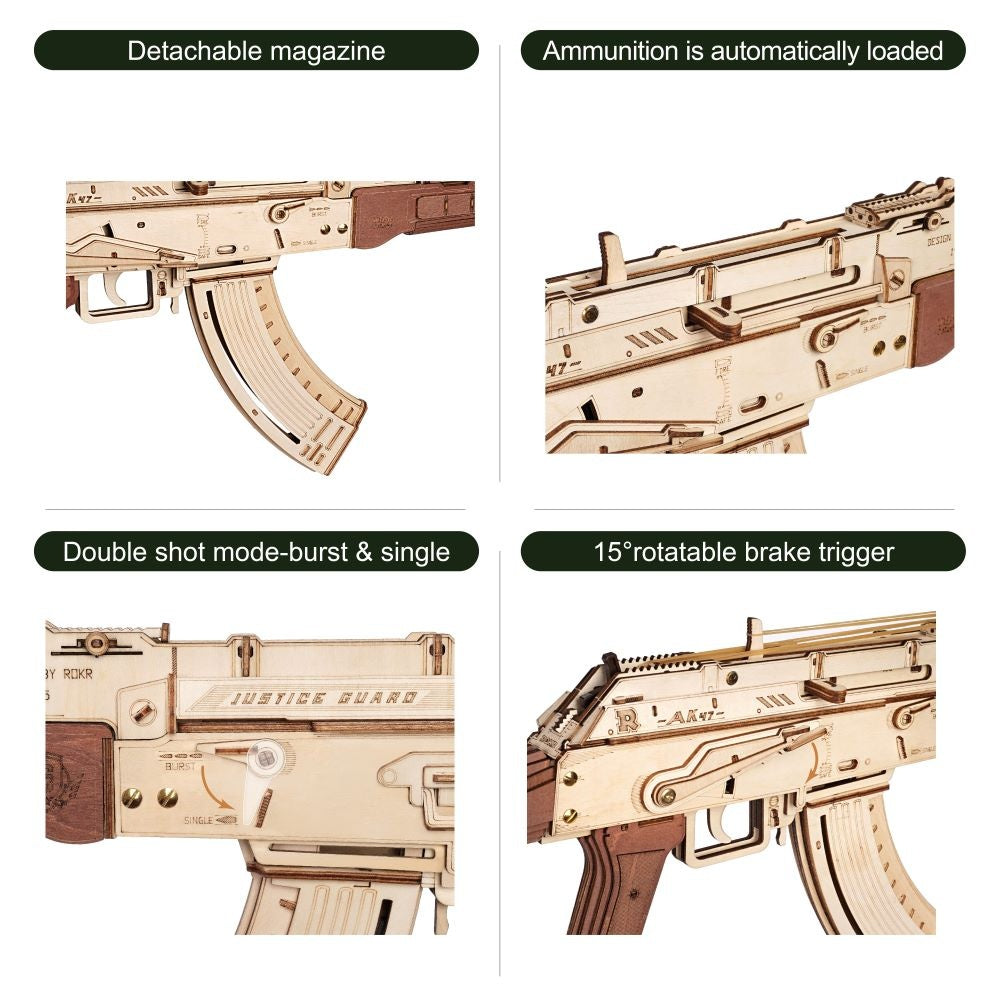 AK-47 Wooden Puzzle Gun Gift for Boys